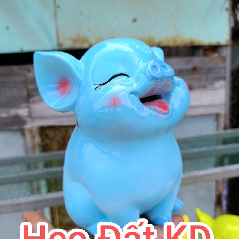 Heo tiết kiệm : Heo Cười lung linh , ống heo tiết kiệm lỗ miệng may mắn chất liệu Thạch Cao , heo đất, lợn đất, heo đất Khánh Duy, ống heo tiết kiệm đựng tiền , chứa 800 tờ Ống Tiết Kiệm lợn tiết kiệm KD 3