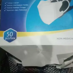 MURAME Masker Duckbill 50 Pcs Warna Warni Hitam Putih Facemask 1 Box Mix Warna Dewasa Anak 3 Ply