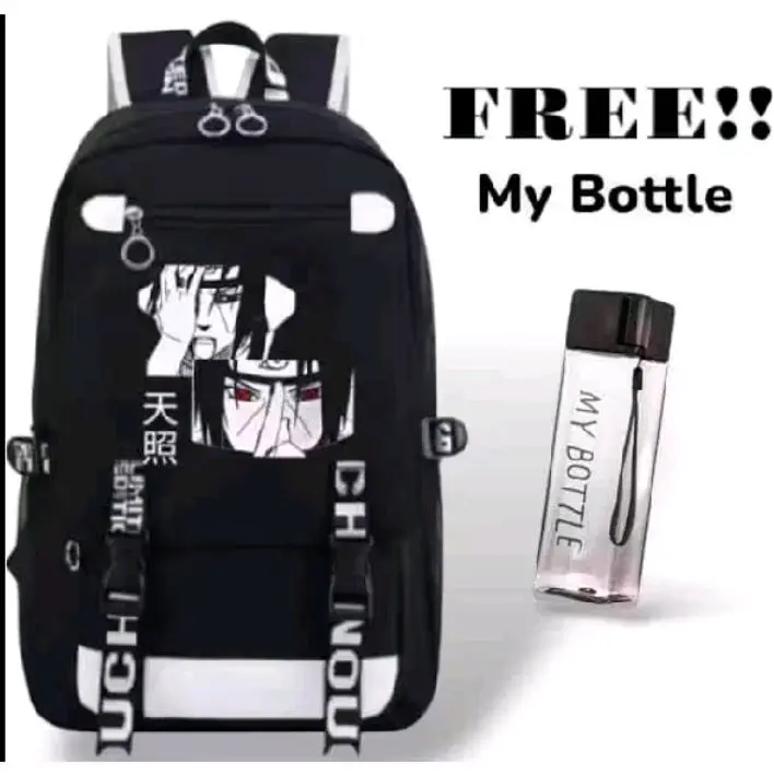 CemaraBgasPaket 4in1 Tas Ransel Anime Backpack motip gojosatoru Kakashi1 Anak sekolah lakilaki Sd Smp 2