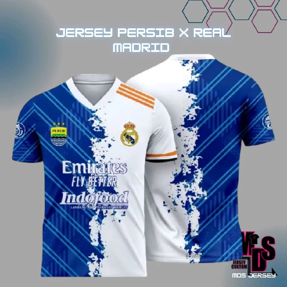 JERSEY REAL MADRID X PERSIB TERBARU FULL PRINTING FREE NICKNAME