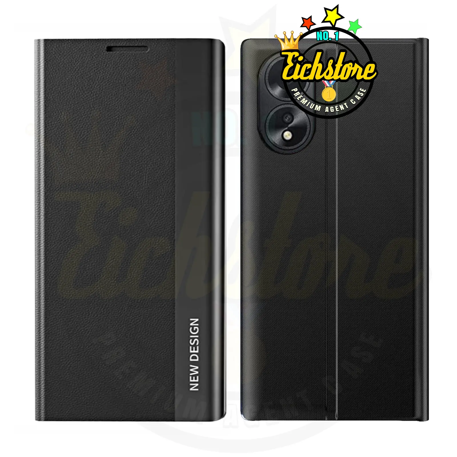 Casing Electro untuk Oppo A60 Smart Windows Flip Case Casing HP Premium Super Full 360 Degree Mewah Flip Cover Auto Lock Case Kesing Kulit COD Bayar Di Tempat