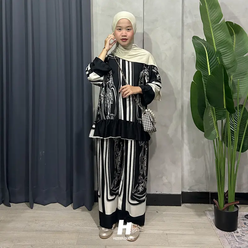 SETELAN ONE SET RUFFLE RAYON 3