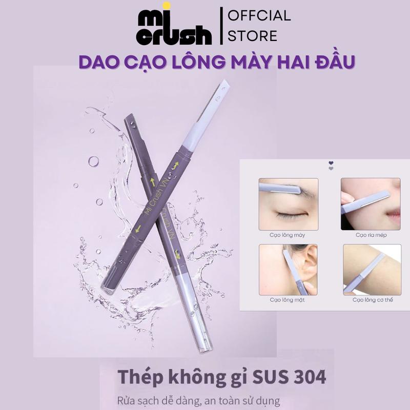  Dao Cạo 2 ĐầuMi Crush VN  Hai Đầu Tiện Dụng  Tỉa Lông Mày  Ria Mép  Lông Mặt  Dao cạo Lông  Dao Cạo Thép Không Rỉ . 