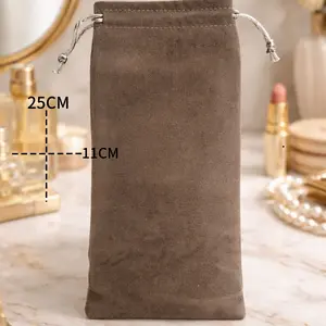 Tas Fashion Serut Wanita – Pouch Suede Elegan Multifungsi untuk Aksesoris & Kosmetik