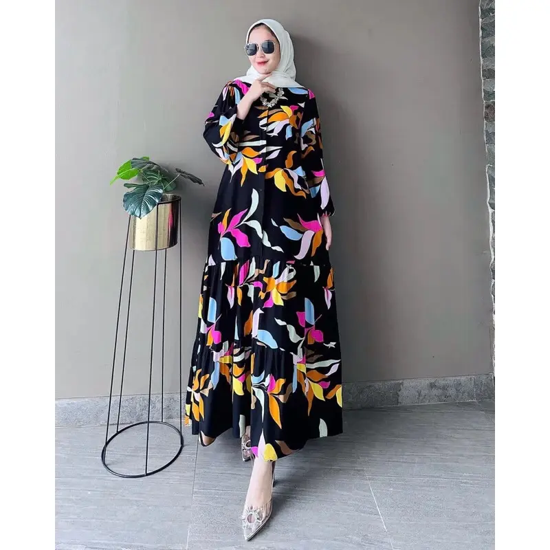 GAMIS MOTIF TERBARU RAYON PREMIUM // GAMIS VIRAL MODEL SUSUN