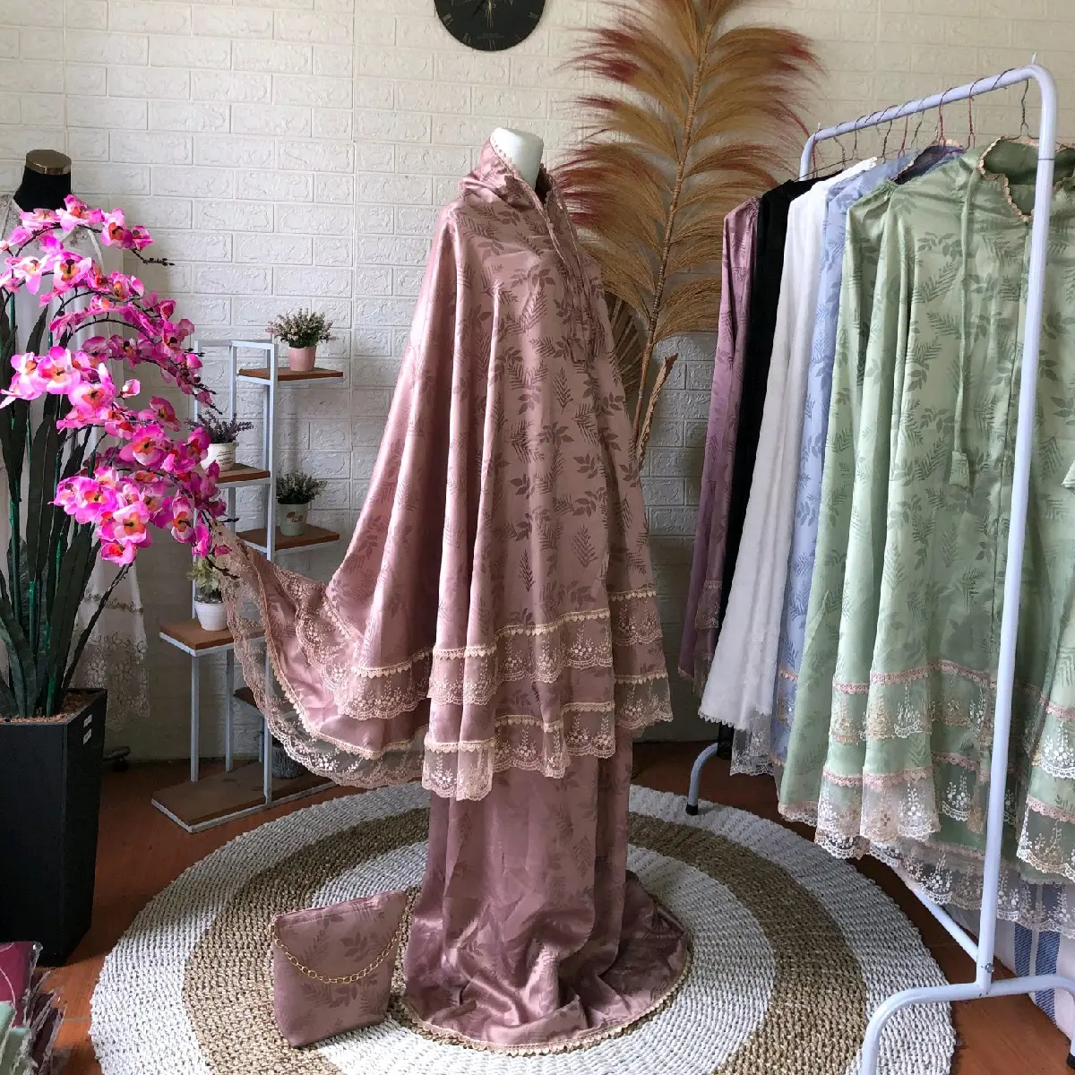 MUKENA DEWASA ARMANI JAQUARD 2IN1 PREMIUM