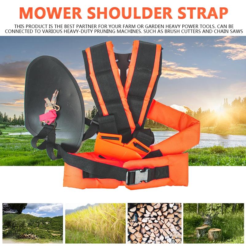 Product Introduction of 1PC Double Shoulder Strap Grass Trimmer Brush Cutter Harness Belt Garden Power Pruner Shoulder Strap W Shape Harness Strap 10