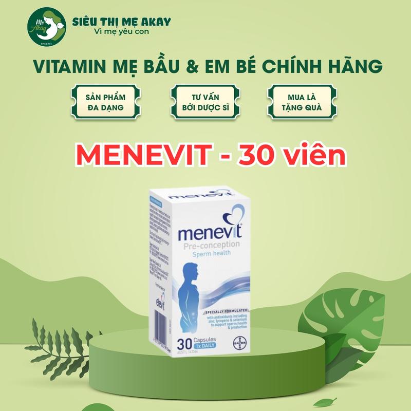 Viên uống hỗ trợ sức khỏe nam giới Menevit của Úc, 90 viên, 30 viên