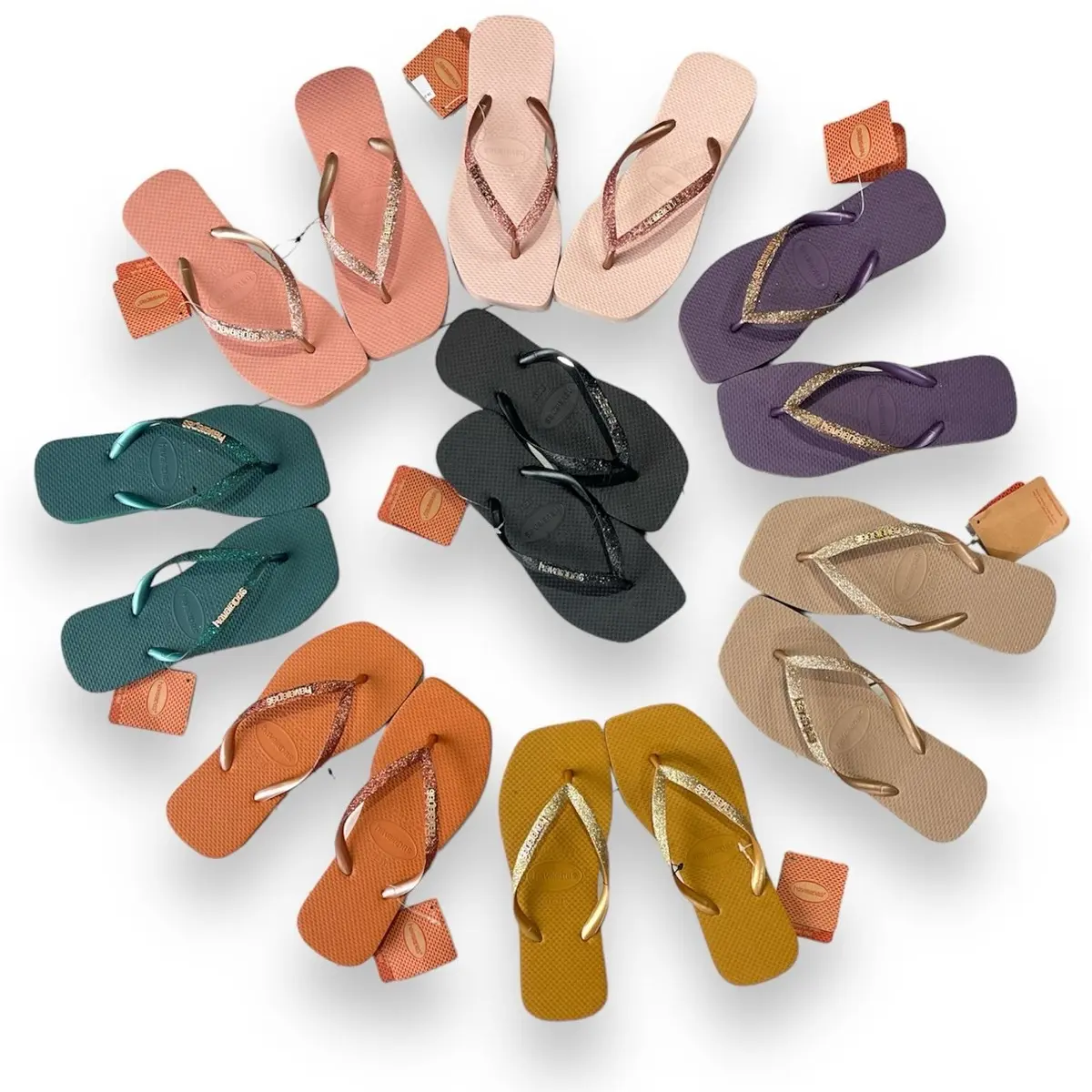 SANDAL JEPIT WMNS TALI GLITTER GOLD SERIES FULL KARET/RUBBER 130K