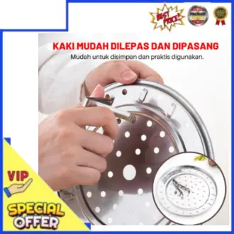 Alas Kukusan Stainless Anti Lengket / Alas Panci Kukus Steamer Rack Stainless / Kukusan Serbaguna Kitchenware 2