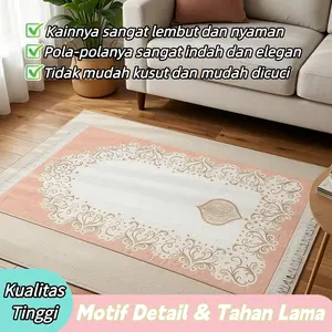 Sajadah travel premium sajadah mahar dengan pouch mewah dan tasbih mutiara Muslim/Percobaan Idul Fitri