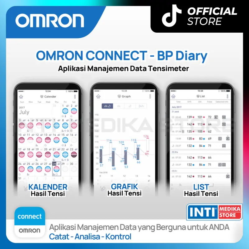 OMRON - Tensimeter Digital + Connect Bluetooth HEM 7143T 2