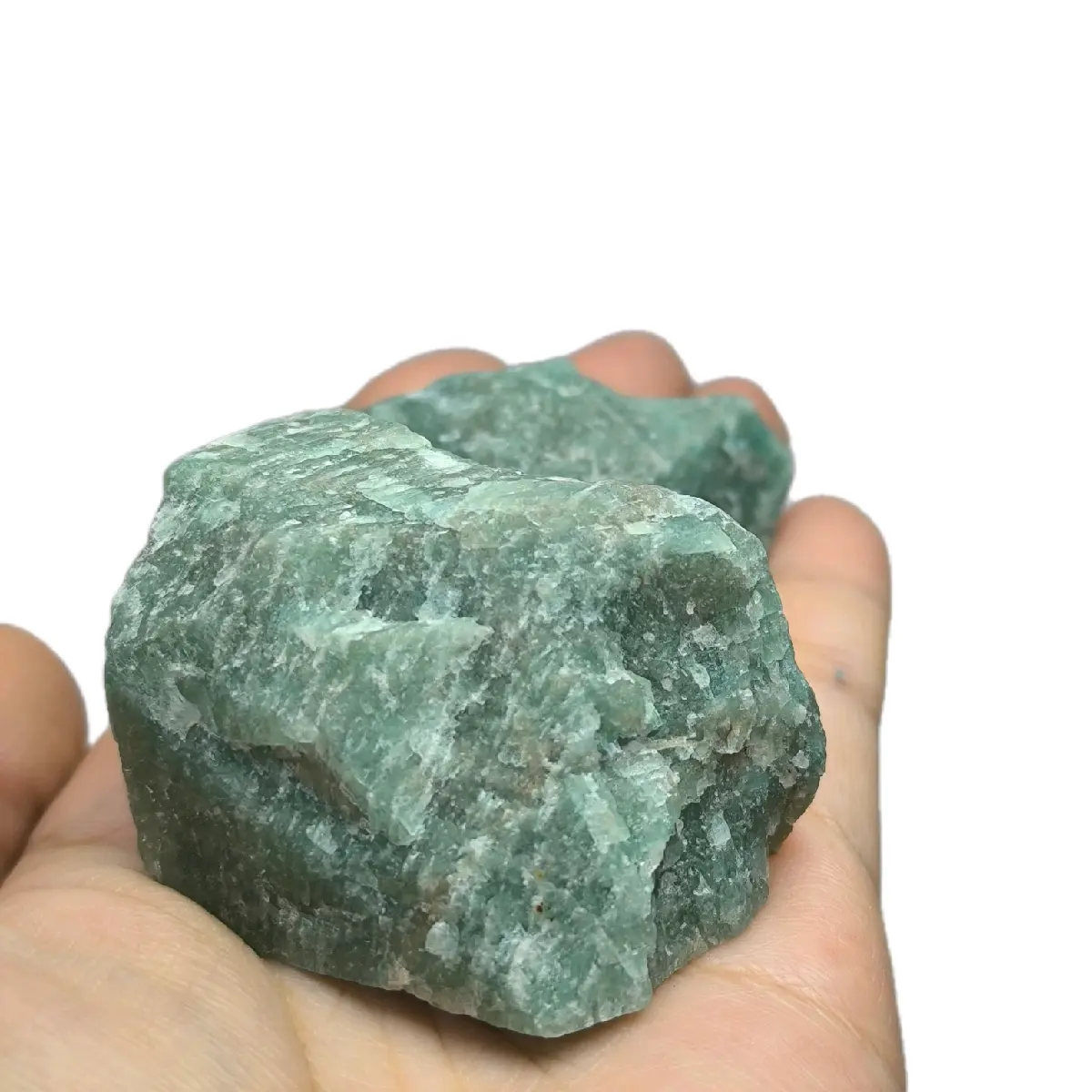 Raw Amazonite palm stone live claim or random picks(2-4pcs) around 150grams. Our palm stones are handpicked and not brought in bulks to ensure good quality
