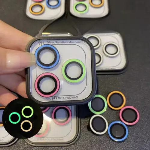 BARUU RING CAMERA / PELINDUNG LENSA KAMERA GLOW IN THE DARK FOR IPHONE 16 PRO 16 PRO MAX 15 PRO 15 PRO MAX