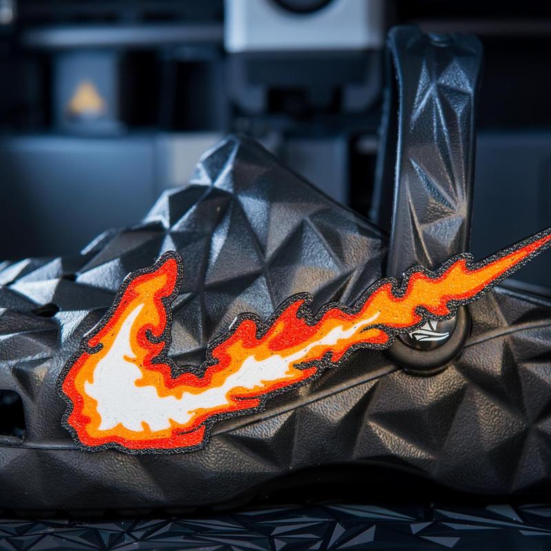   CHỈ CÓ CHARM - CHƯA KÈM DÉP  Charm Gắn Dép - Jibbitz Fire - 1 Cặp Charm Lửa Bao Gồm 2 Charm Trái Phải Phụ Kiện Cài Dép 