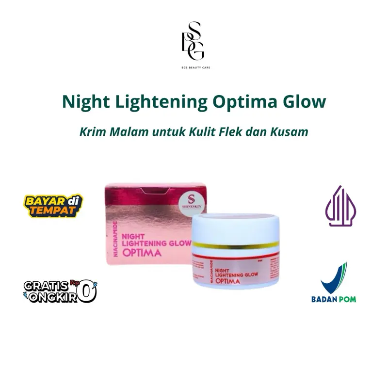 SHINESKIN NIGHT LIGHTENING OPTIMA KULIT NORMAL FLEK Mencerahkan