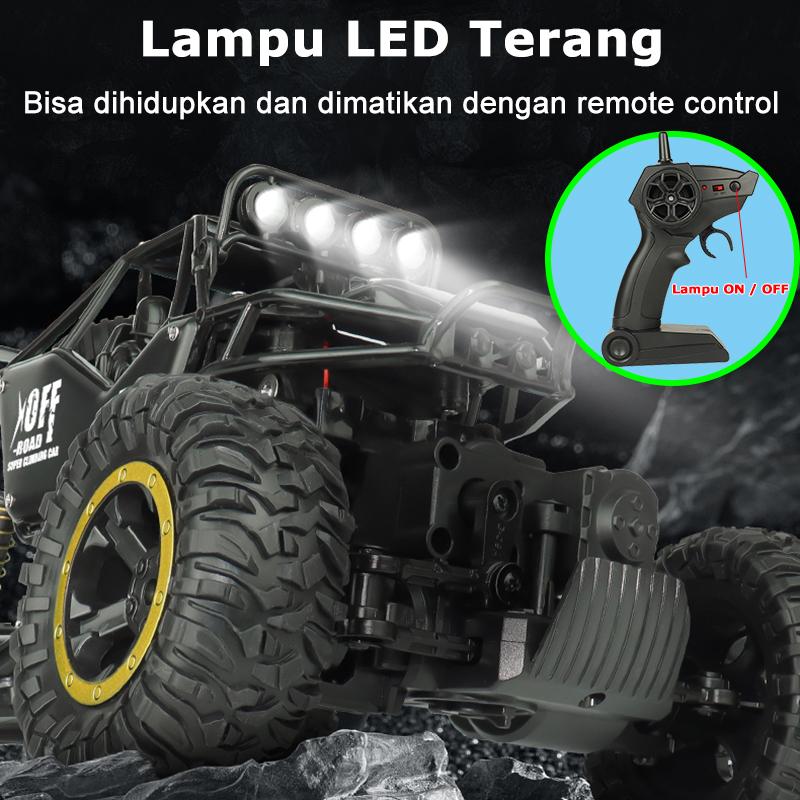 Mainan Mobil Remote Control Besar 4WD 1:16 RC Mobil Offroad Bahan Alloy 2,4GHZ Lampu Bisa ON OFF Mainan Mobil Remote Control Besar 4WD 1:16 RC Mobil Offroad Bahan Alloy 2,4GHZ Lampu Bisa ON OFF