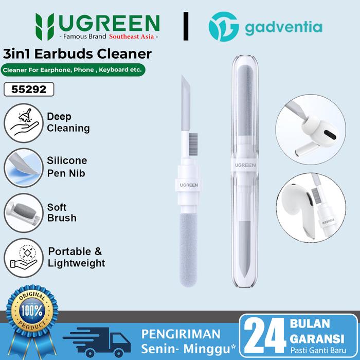 Gambar UGREEN 3in1 Earbuds Cleaner Pen Soft Brush Sikat Pembersih TWS Earphone Airpods Keyboard dari GADVENTIA Kota Administrasi Jakarta Barat Tokopedia
