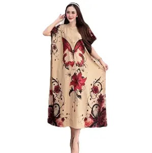 Baju Wanita Motif Butterfly dan Bunga Merah Model Terbaru