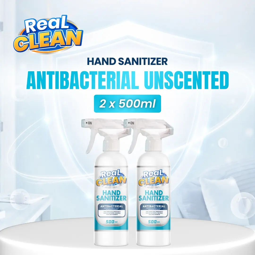 Real Clean Hand Sanitizer Cair 500 ml Spray Twinpack