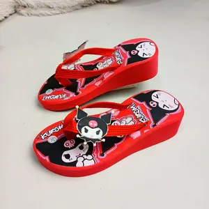 sandal Jepit wadges anak peremuan motif sablon Kuromi terbaru/Size 26-35