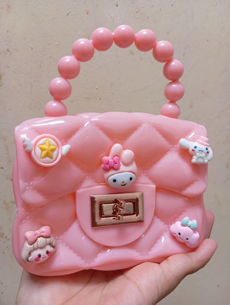 Product Introduction of ( Cek Warna Chat Dulu ) Slingbag Mini Jelly Glossy Karakter Sling Bag Rantai Tas Selempang Jinjing Anak ( Tidak Request Dikirim Random ) 60