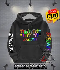 Jaket hoodie Anak sprunki incredibox KARAKTER GAME MOBILE - 100% Cotton Fleece -  Fashion 001