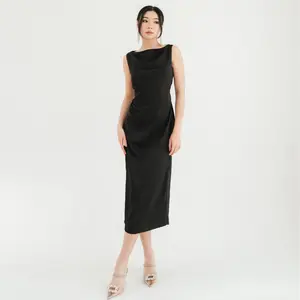 [Tavia] Yerin Dress / Dress Wanita / Dress Korea Casual / Dress Satin / Silk