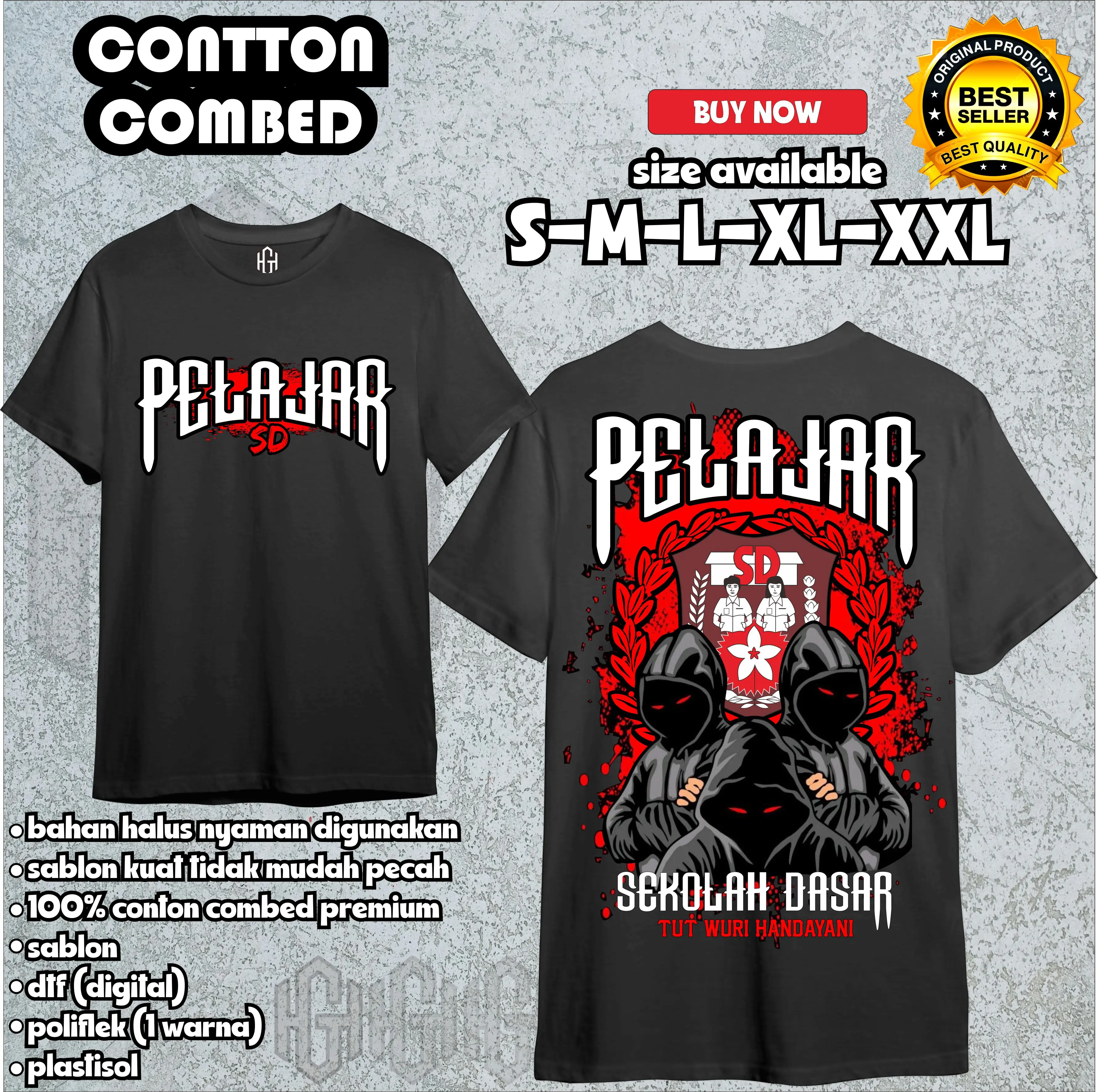 kaos anak pelajar sd/kaos anak keren/kaos anak distro limited  edition Gratis tambahan nama premium high quality best seller