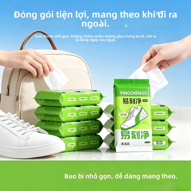 Khăn ướt tẩy sạch giày trắng & giày thể thao - Không cần giặt, lau là sạch vết bẩn cho giày da