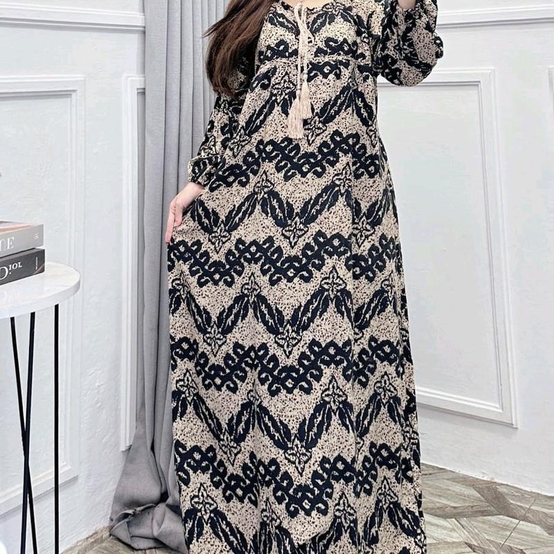 Gamis tasel gamis kekinian gamis terbaru gamis balon Muslim Dewasa Dress 3