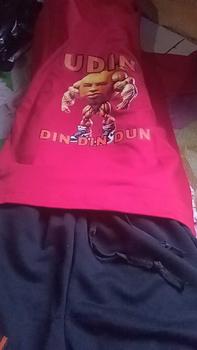 Product Review of Setelan Anak Kaos Celana Pendek Tung Tung Sahur X Udin Din Din Dun Cotton Combed Baby Terry DTF Free Nama from m**h a** 0