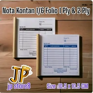 NOTA KONTAN 1 PLY & 2 PLY 1/6 FOLIO - SIAP KIRIM