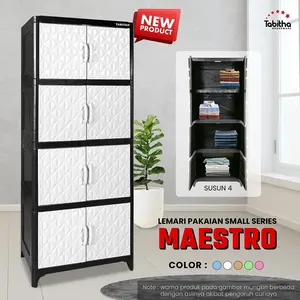 LEMARI SERBAGUNA LEMARI PAKAIAN PLASTIK MAESTRO LEMARI MINIMALIS - SUSUN 2