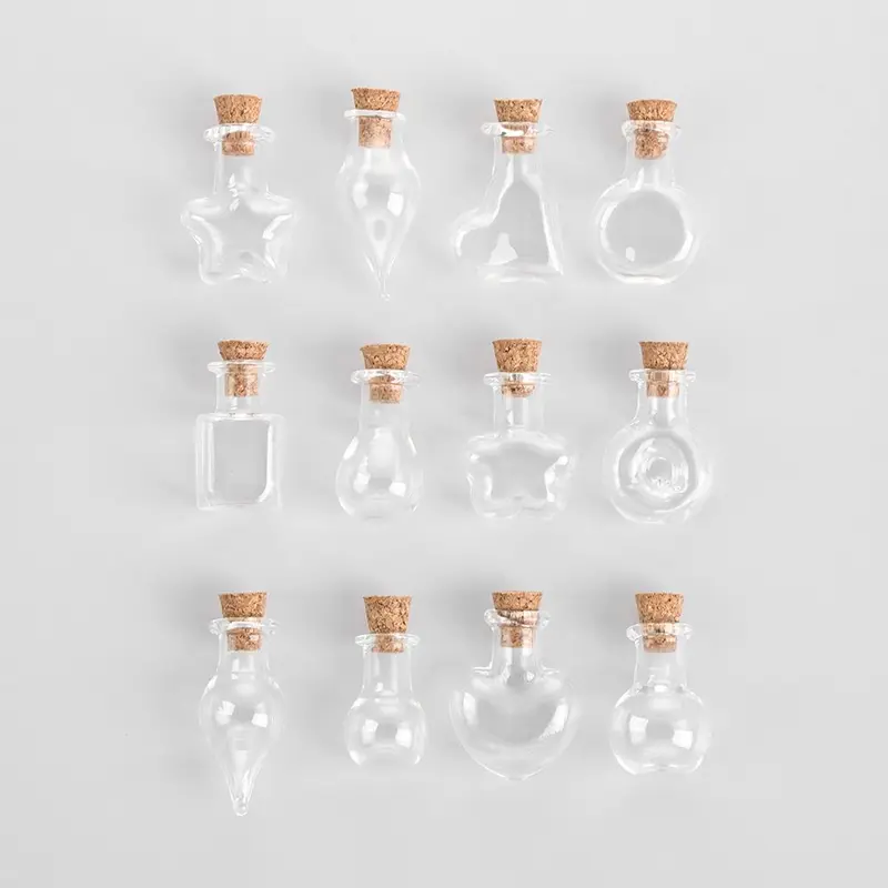 Nút Chặn Nút Chai Mini, Bộ 5 Cái, Để Đồ Trang Trí Nhà Cửa Và Lưu Trữ, Lọ Mẫu Rỗng Lọ Điều Ước, Chai Nút Chai Thủy Tinh 0