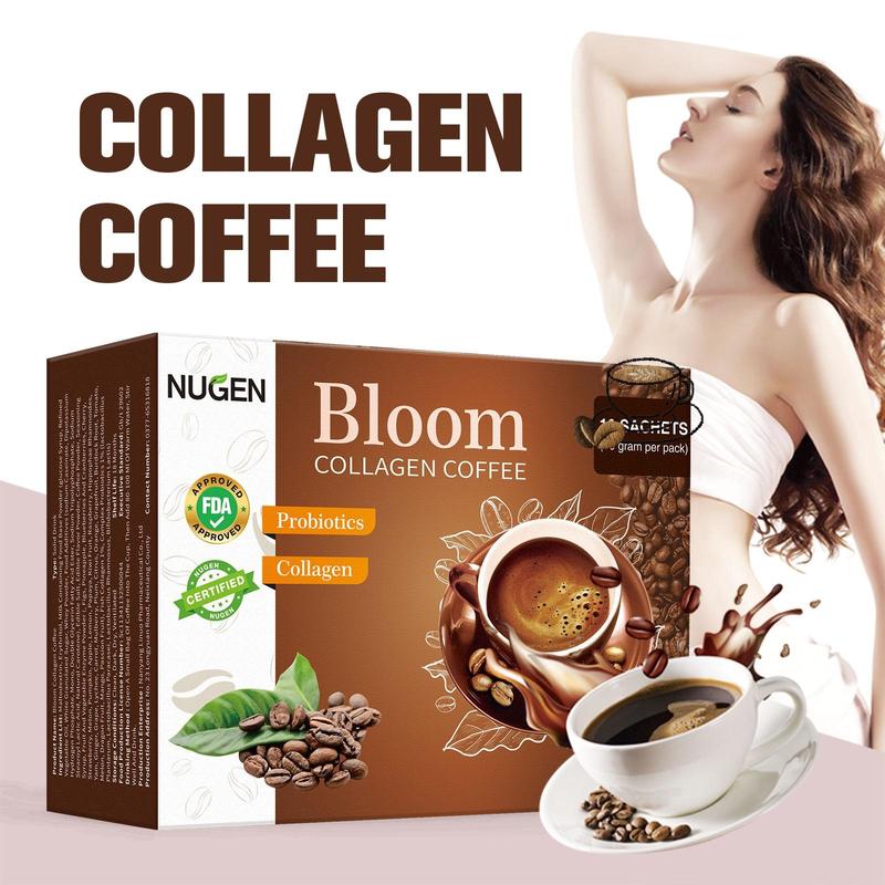 26-2【COD】(Beli 1 Gratis 1)(Peningkatan produk baru generasi ketiga) Bloom collagen coffee,BLOOM Kopi Kolagen Mekar, Minuman Padat, Kopi Instan, Kopi Hitam 5