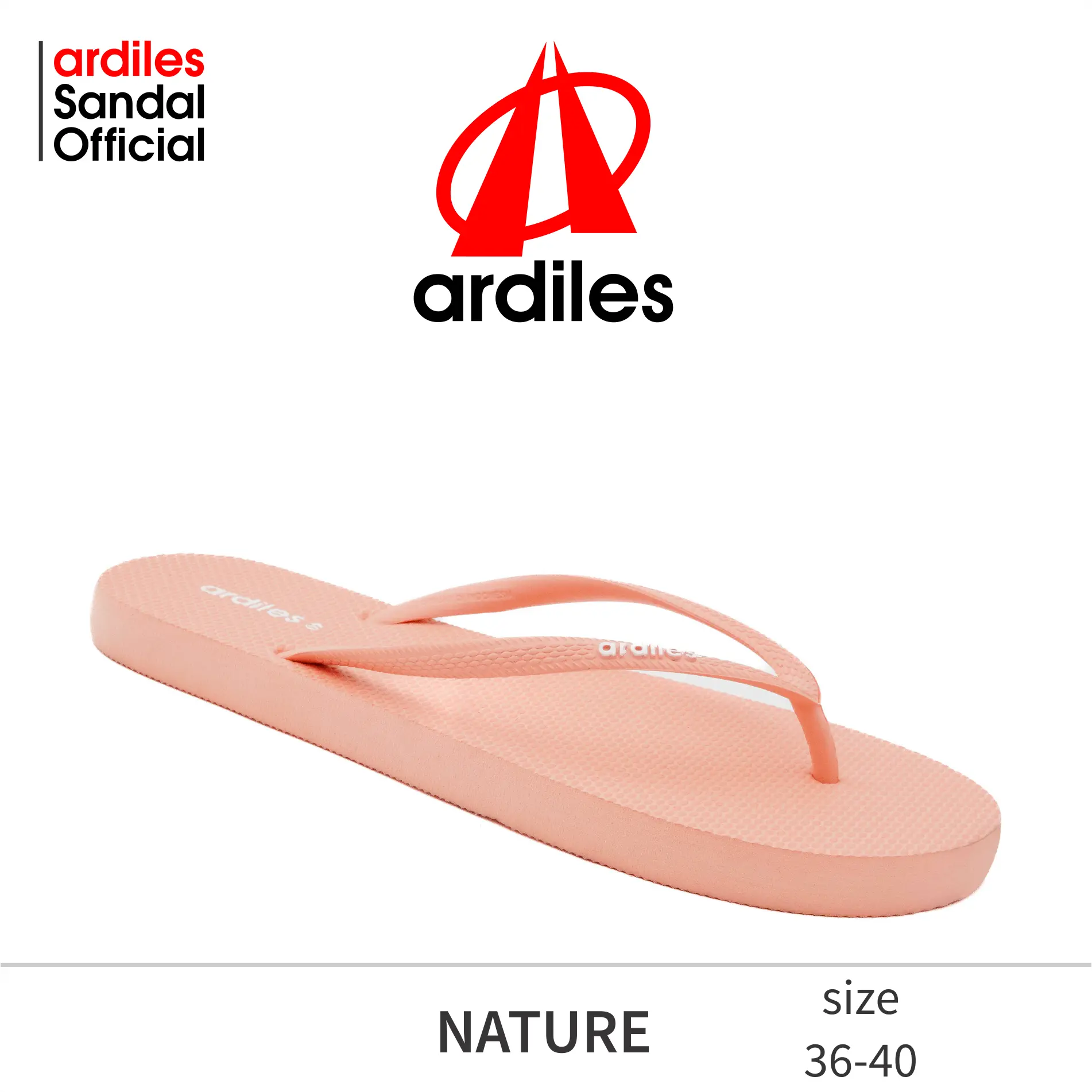 ARDILES SANDAL SENDAL JAPIT JEPIT KARET RUBBER WANITA PEREMPUAN DEWASA NATURE #1