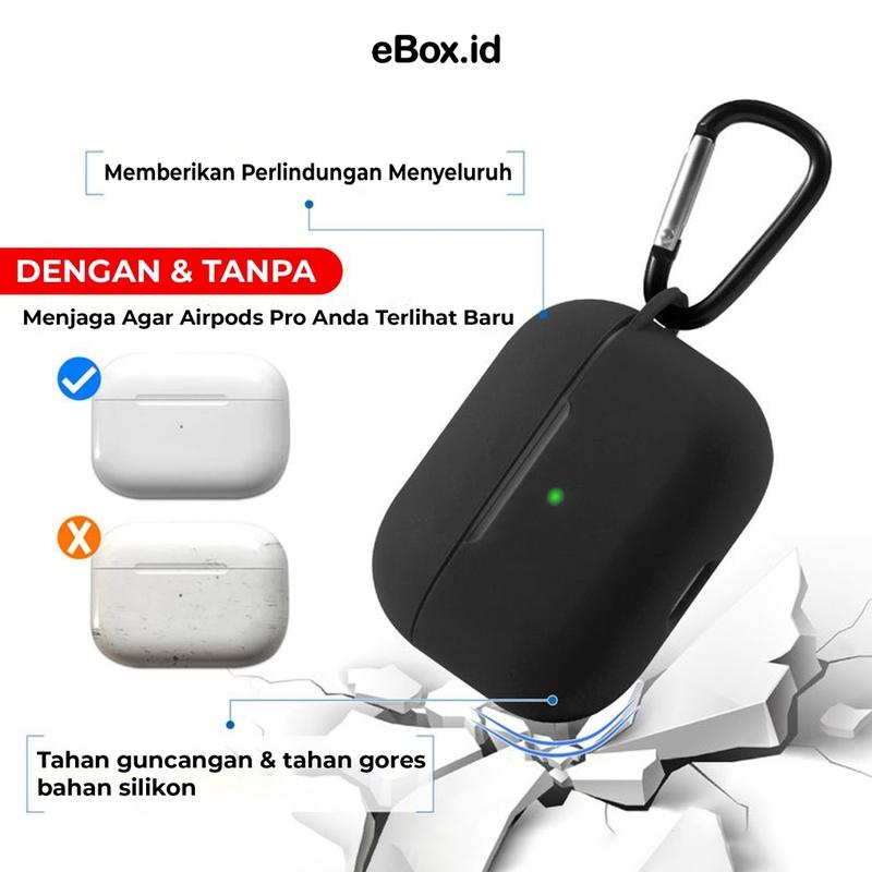 eBox Premium Silicone Casing Case Untuk Airpods Pro I13 Free Hook Protection Case 3