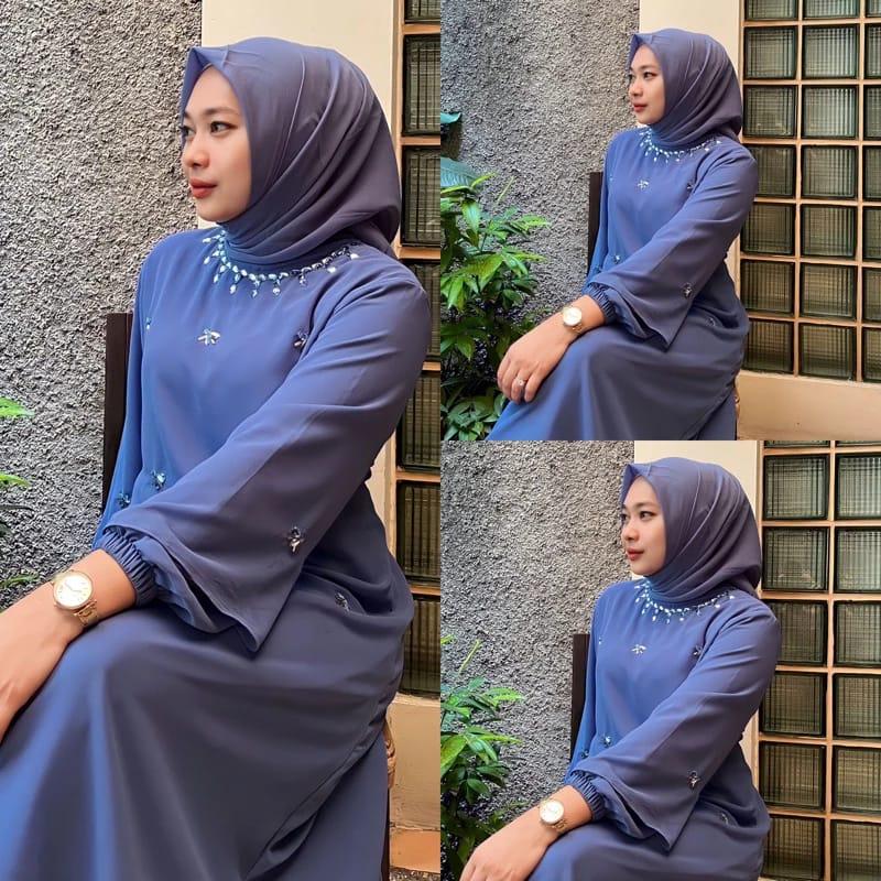 Product Introduction of Faiza Dress Gamis Malaysian Look Ceruty Babydoll Variasi Payet Dress Melayu Kurung Polos Premium Modern 2