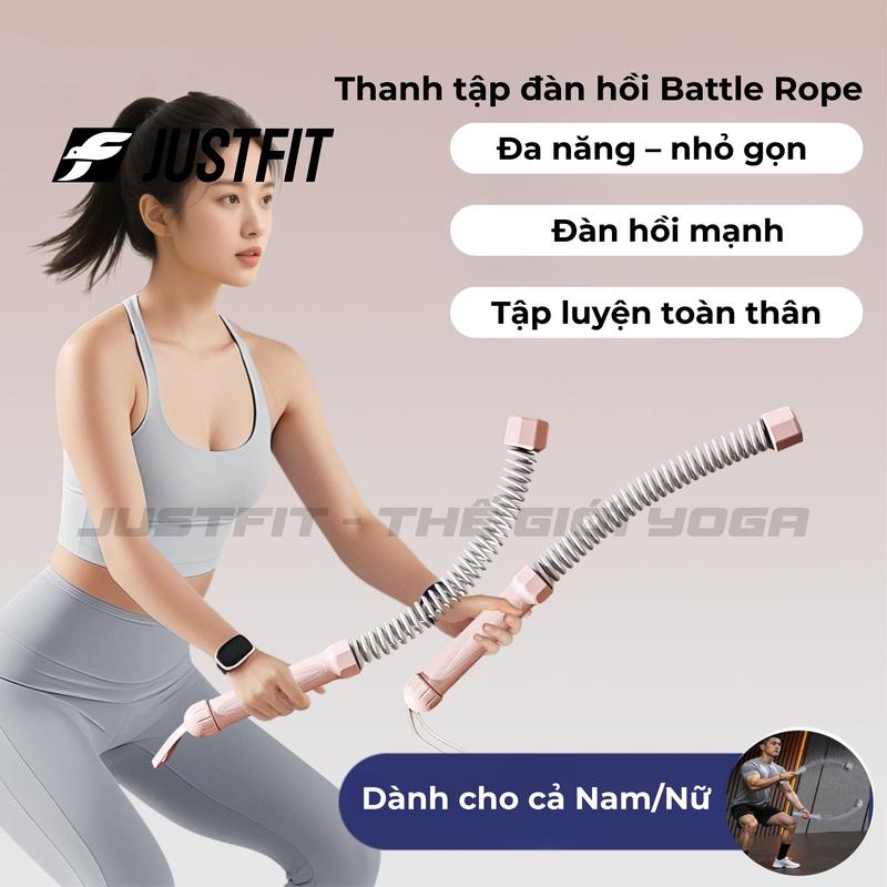 Gậy Tập Tay Lò Xo BATTLE ROPE JUSTFIT - Dụng Cụ Thể Lực, Tập Toàn Thân Tại Nhà