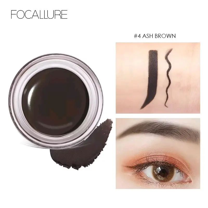 (NEW) Focallure Eyebrows Enchancer Brows Cream Gel Warna 04 Ash Brown -  Waterproof, High Pigment 0