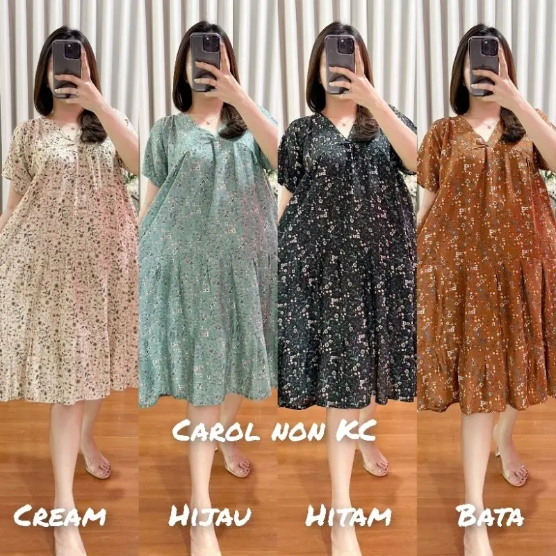 Salma Aulia Store Daster AMINA Busui Kancing Pendek Wanita Rayon VISCOS Matt Adem Dress Kimono Bumil  Menyusui Panjang Lembut Ld 120 PB 100 Motif Nyaman Viscose