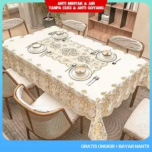 [COD] Loyal Bosque Taplak Meja Makan Motif 4-10Kursi Taplak Meja Makan Anti Air/Taplak Meja PVC Premium/Taplak Meja Makan D40-C-02 Kain Untuk meja persegi meja bulat meja oval