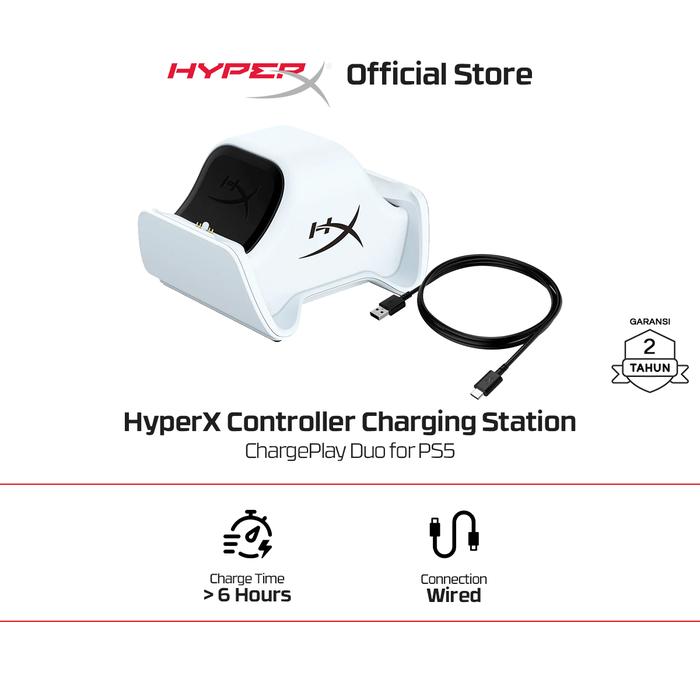 Gambar HyperX Controller Charging Station Gaming ChargePlay Duo PS5 White Original dari HyperX Indonesia Kota Administrasi Jakarta Utara Tokopedia