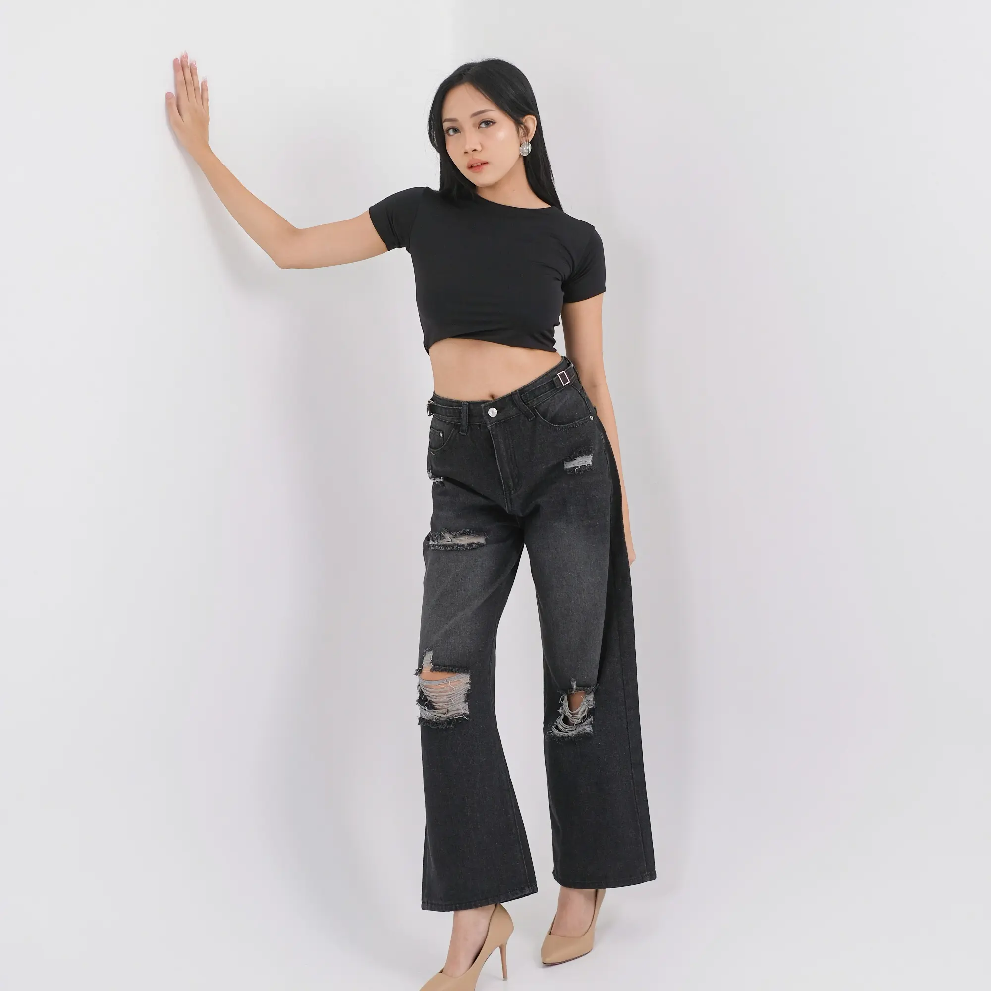 Y2K HIGHWAIST JEANS KULOT-J034