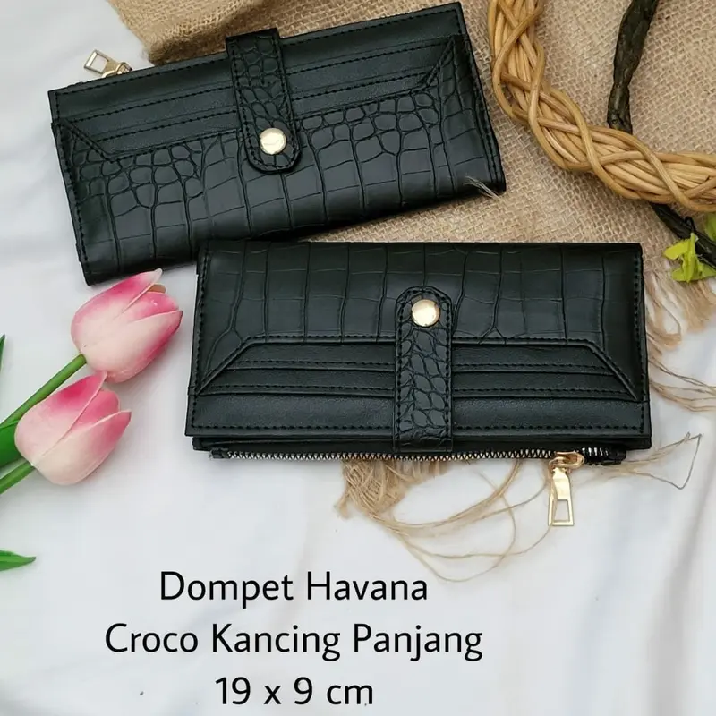DOMPET LIPAT CROCO PANJANG HAVANA 19 x 9 Wanita 0