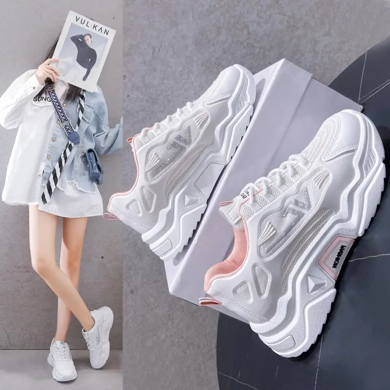 Cani "Free Box" (Size 37 - 42) Jiwoo Sepatu Wanita Sneakers Bertali Kasual Fashion Sport Anti Slip 9003 4