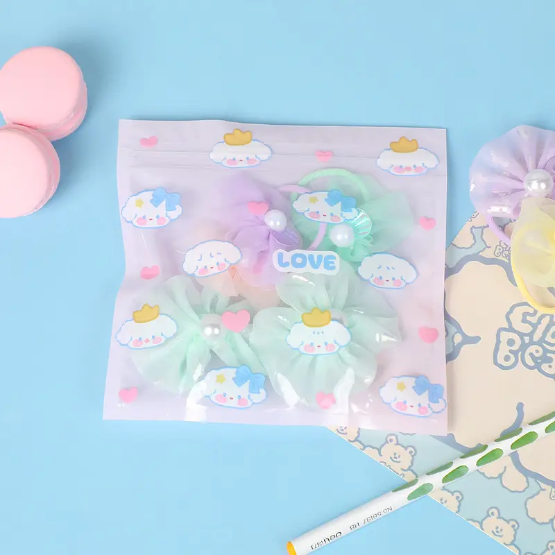 TSA (COD) Zip Lock Tas Cookie Mini Gambar Karakter Plastik Ziplok Plastik Kemasan Permen Kue Serbaguna Plastik Kemasan Mini 13.5cm  Plastik Klip S 7