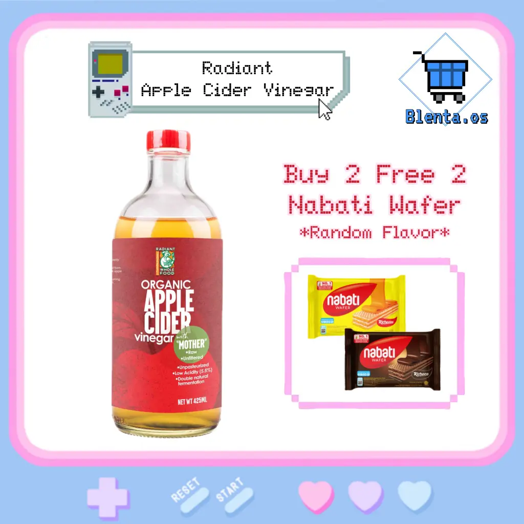 Radiant Organic Apple Cider Vinegar 425mlSG READY STOCK