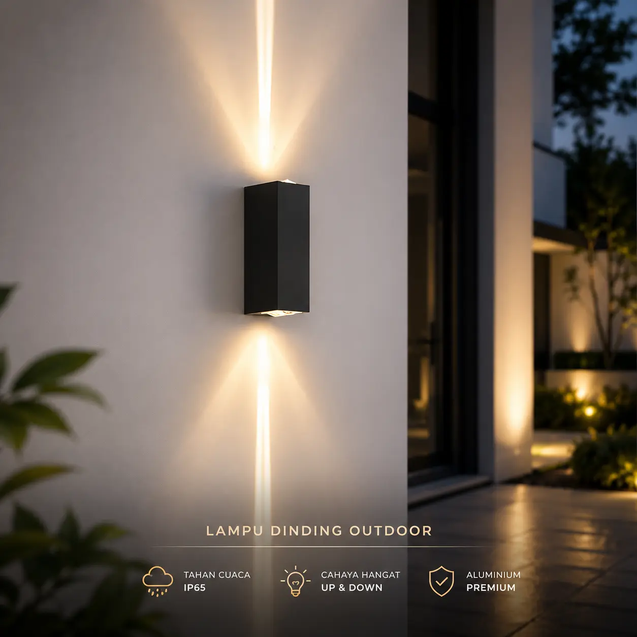 Lampu LED Hias Dinding Teras Outdoor Minimalis Waterproof LED Outdoor Wall Lamp IP65 Warm White Light